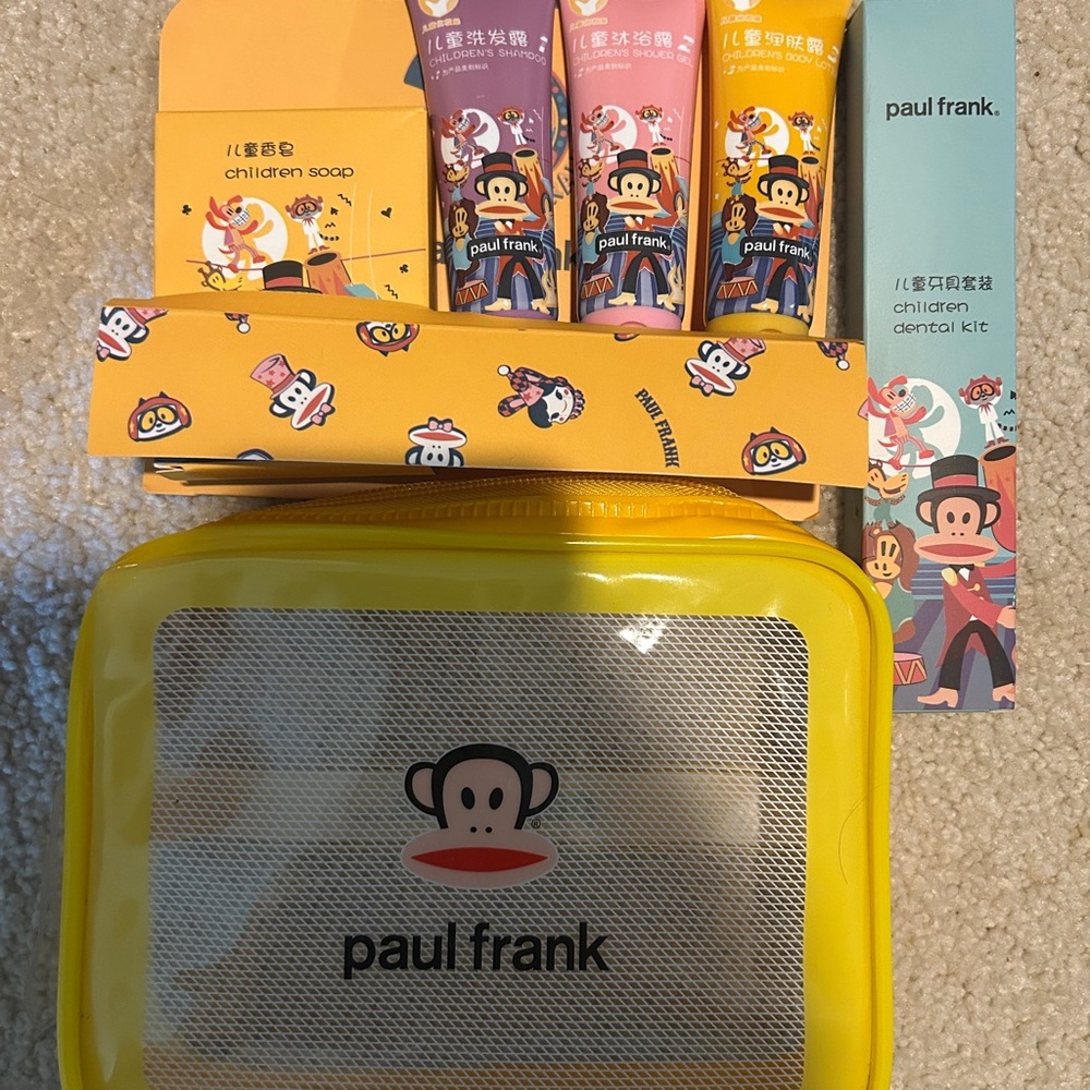 Paul Frank Yellow Organizer Pouches